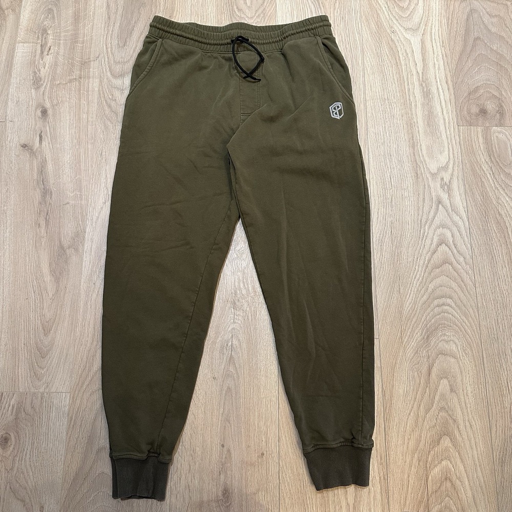 Born Primitive Joggers Mens Large Green Tapered Athletic Sweatpants Gym Training